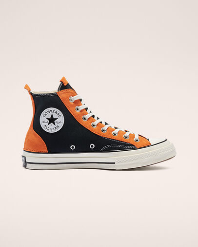 Chuck 70 Space Vintage Daim Noir/Orange, Outer Side View