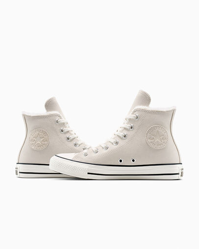 Chuck Taylor All Star Cozy Suede Light Dune/Egret/Egret, Detail Angle View