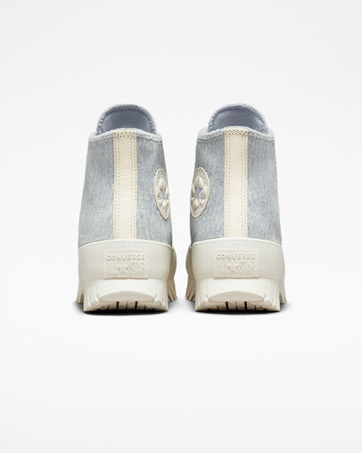 Chuck Taylor All Star Lugged 2.0 Velour Gravel/Egret/Egret, Heel View