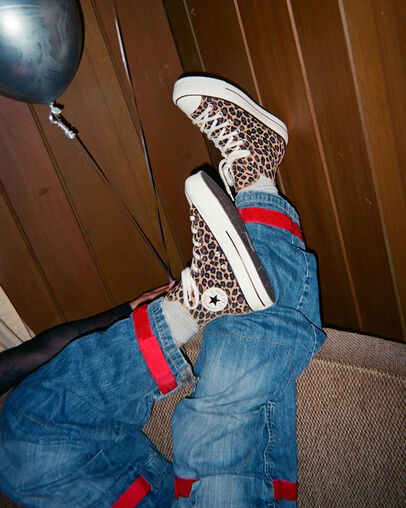 Chuck Taylor All Star Lift Platform Leopard Suede Incensed/Black/Egret, Reflective View