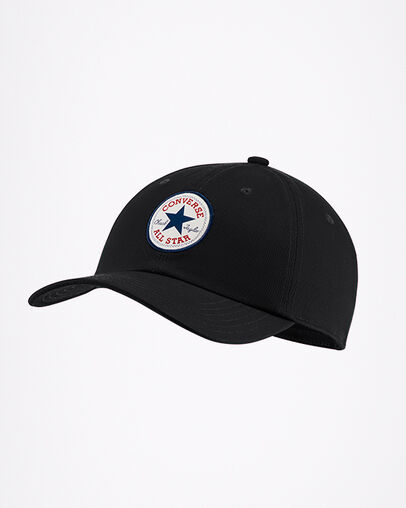 All Star Patch Baseball Hat Converse Black, Front View