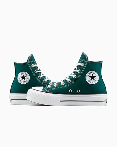 Chuck Taylor All Star Lift Platform Jaded Teal/White/Black, Detail Angle View
