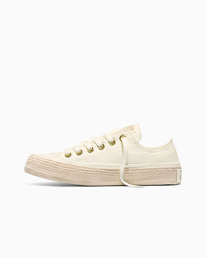 Chuck Taylor All Star Espadrille Egret/Papyrus/Gold, Inner Side View