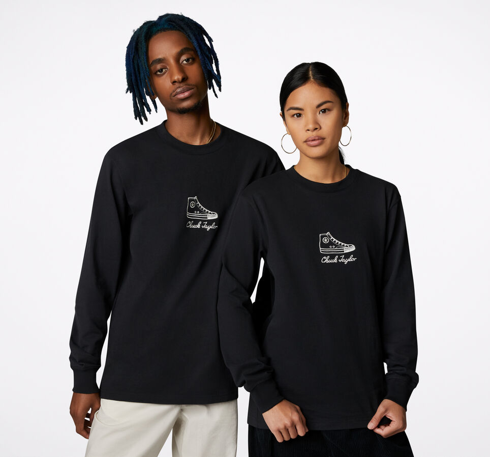 Icon Signature Long Sleeve T-Shirt Converse Black
