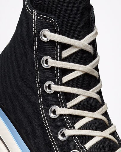 Hybrid Floral Platform Chuck Taylor All Star Negro/Azul JP/Garza, Detail Angle View