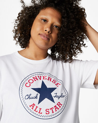 Converse Go-To Chuck Taylor Classic Patch Standard Fit T-Shirt White, Detail View