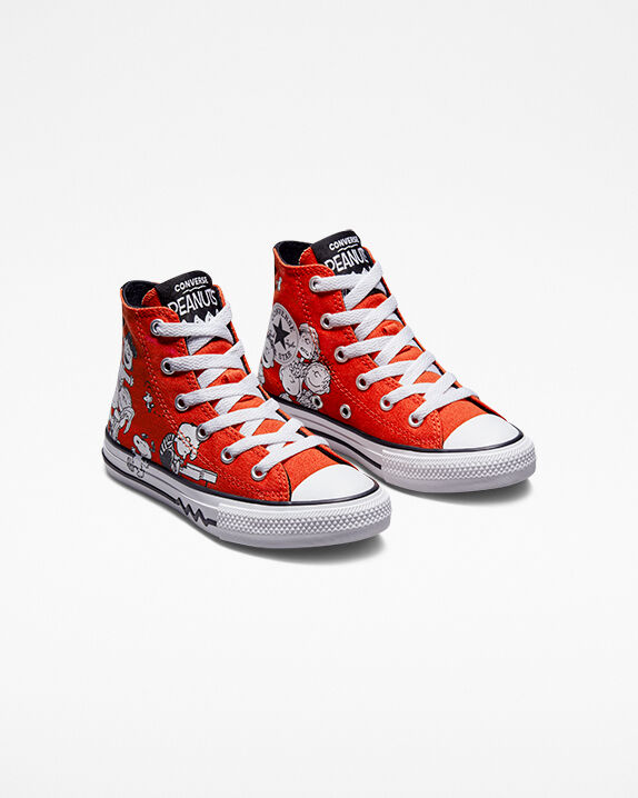 red & black converse