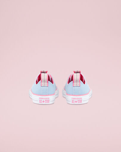 Chuck Taylor All Star Seasonal Color Sea Salt Blue/Bold Pink/White, Heel View