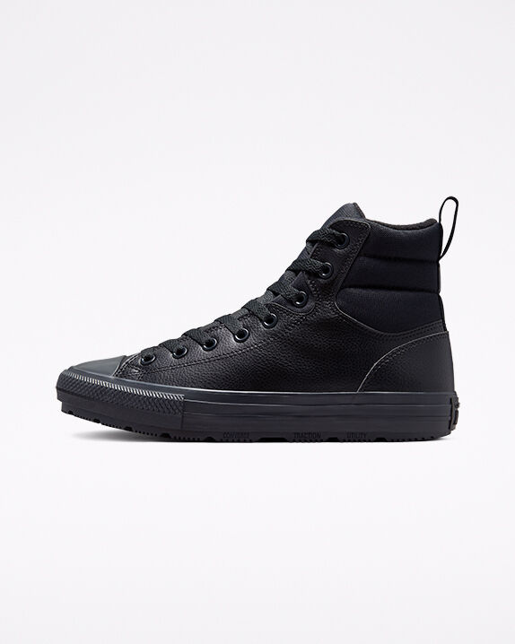 all black boot converse