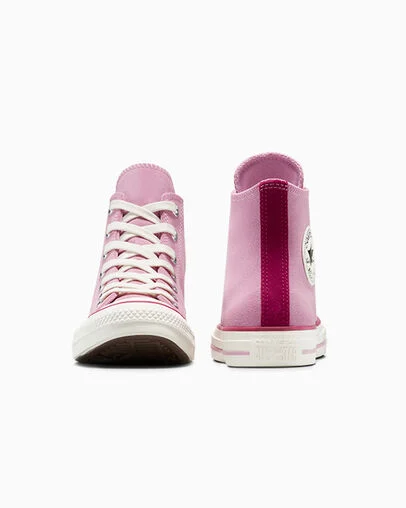 Chuck Taylor All Star Contrast Suede Cliffside Rose/Sporty Berry, Heel View