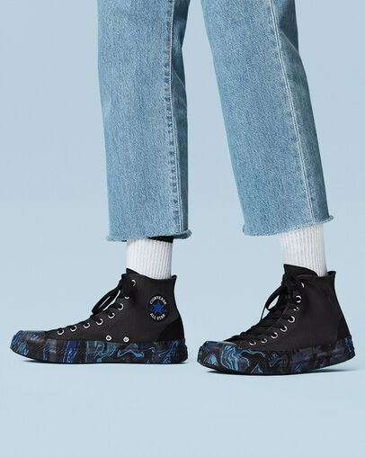 Chuck Taylor All Star CX Marbled Storm Wind/Black/Game Royal, On Foot Shot 1