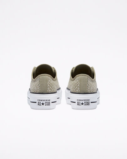 Chuck Taylor All Star Lift Platform Breathable Light Field Surplus/White, Heel View