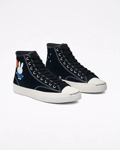 CONS x POP Trading Company x Miffy JP Pro Black/Egret/Egret, Angled View