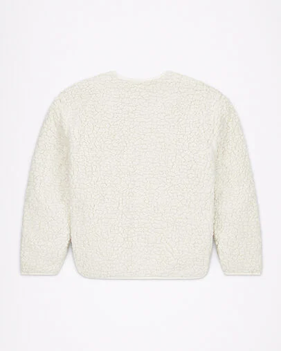 Reversible Sherpa Jacket Egret Multi, Detail View