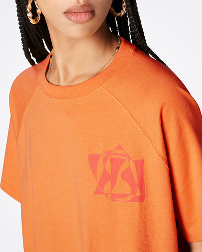 Converse Shapes Triangle Graphic T-Shirt Bright Poppy Heather