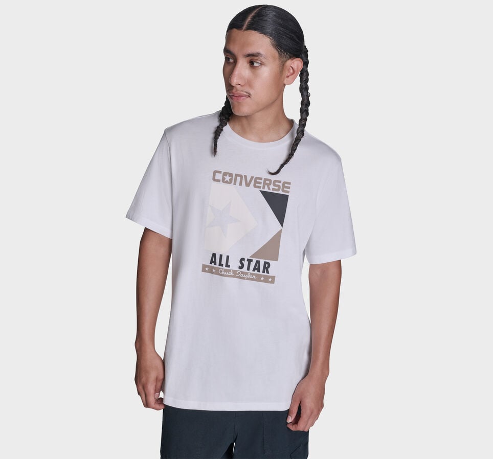 Timeless Boxed Chevron T-Shirt White 10A