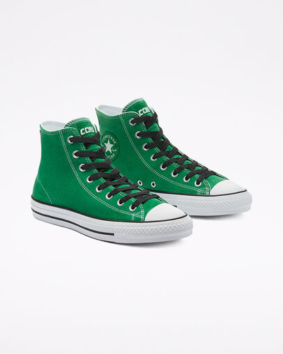 CONS Perforated Suede CTAS Pro Gr&uuml;n/Schwarz/Wei&szlig;, Angled View