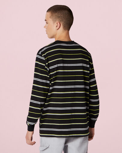 Tee-shirt &agrave; manches longues Skate Inspired Club Noir Converse, Back View