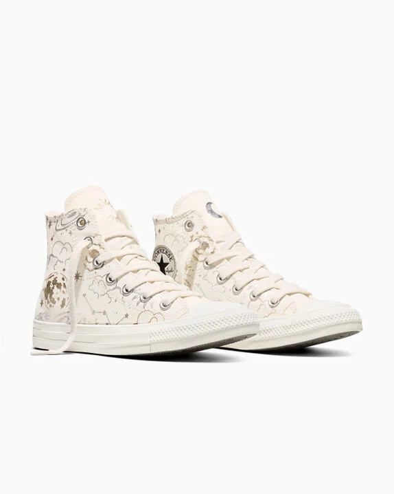 Chuck Taylor All Star Cosmic High Top Egret/Silver/Gold