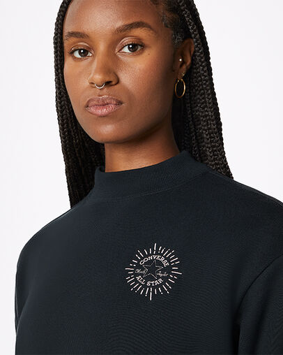 Sweat-shirt col ras du cou Chuck Magic Noir Converse, Detail View