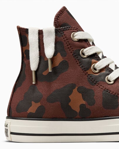 Chuck Taylor All Star Leopard Brown/Egret/Gold, Detail Angle View