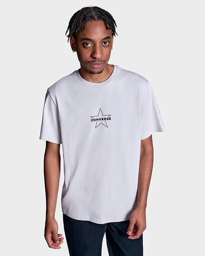 Star T-Shirt Barely Grey, Front View