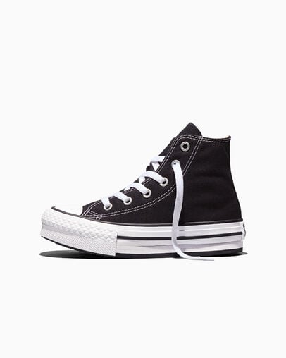 Chuck Taylor All Star Lift Platform Zwart/Wit/Zwart, Inner Side View