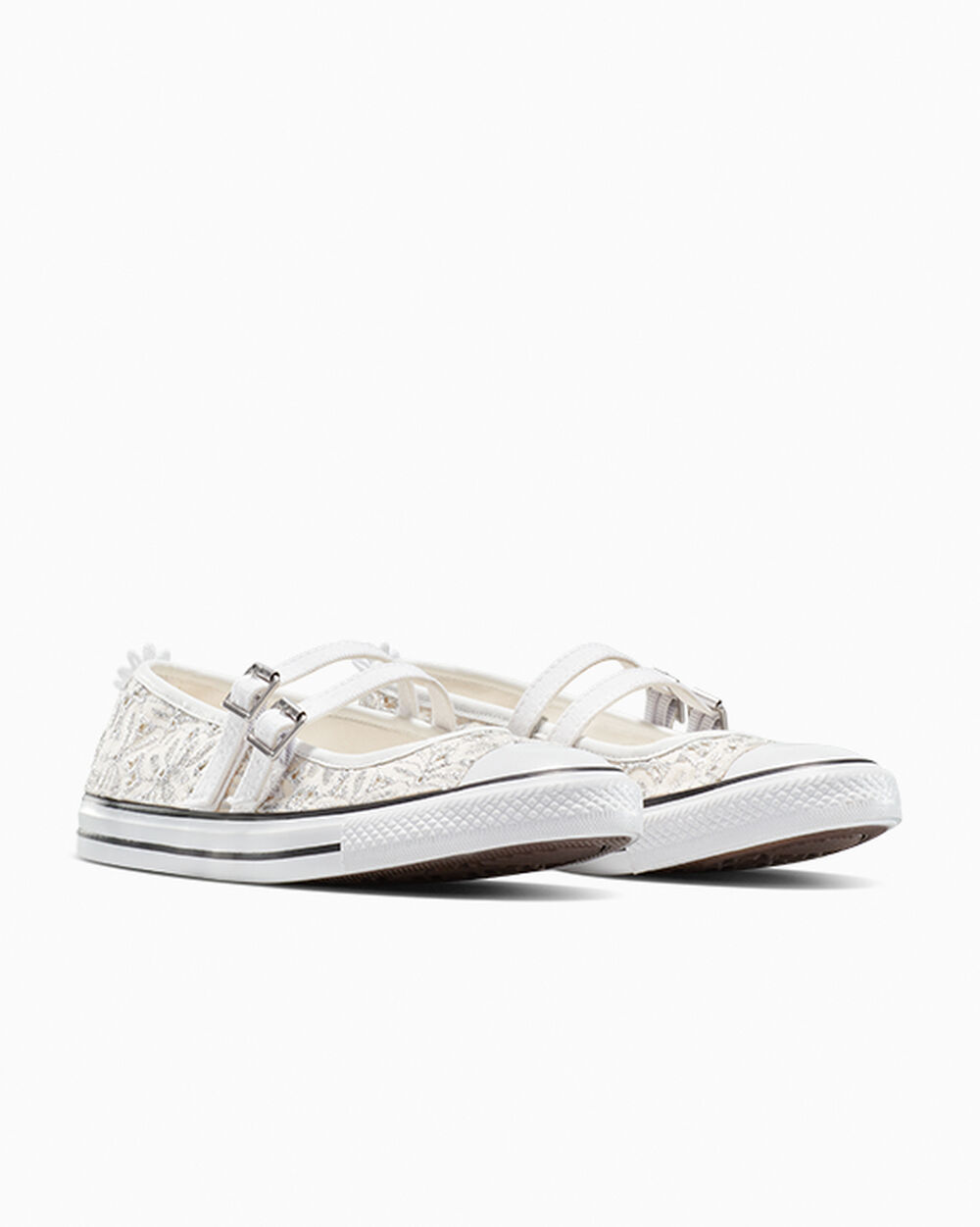 Converse  sneaker Silver Flowers