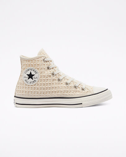 Raffia Chuck Taylor All Star Ivoire naturel/Aigrette/Noir, Outer Side View