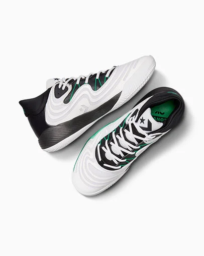 All Star BB Shift CX White/Black/Apex Green, Angled View