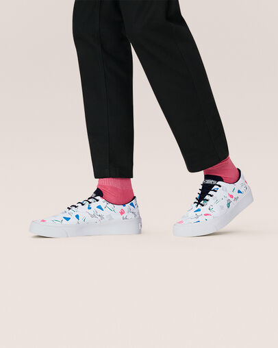 Archive Print Skidgrip CVO Blanc/Vert tennis/Noir, On Foot Shot 1