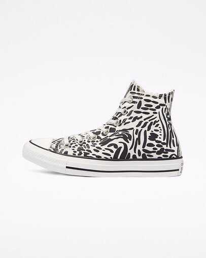 Chuck Taylor All Star Animal Print Egret/Black/Egret, Inner Side View