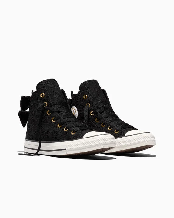Chuck Taylor All Star Bows and Lace Black/Metallic Light Gold