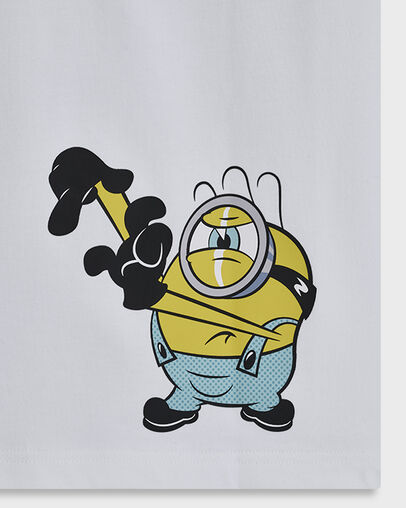 Converse x Minions Logo T-Shirt White 10A, Detail View