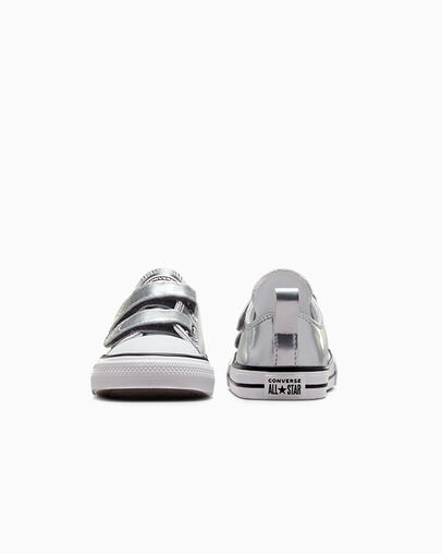Chuck Taylor All Star Metallic Silver/White/Silver, Heel View