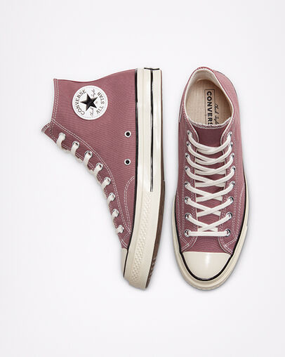 Chuck 70 Vintage Canvas Saddle/Egret/Black, Top and Side View