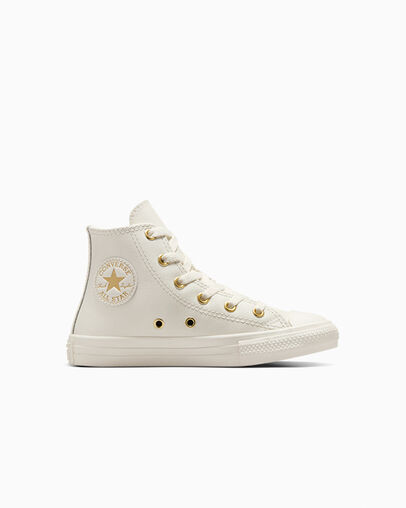 Chuck Taylor All Star Gold Luxe Egret/Metallic Light Gold, Outer Side View