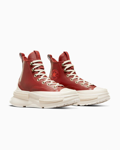 Run Star Legacy CX Platform Leather Rojo ritual/Marfil natural, Top and Side View