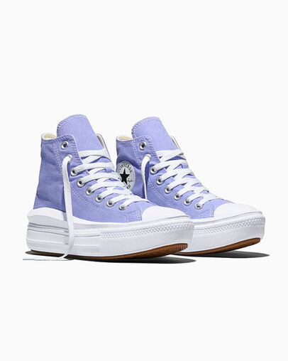 Chuck Taylor All Star Move Platform Very Peri/White/Black, Top and Side View