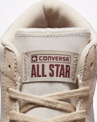 Pro Leather aus recyceltem Leder White/Deep Bordaeux/String, Detail Angle View