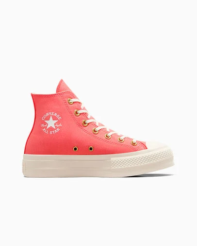 Chuck Taylor All Star Lift Platform Watermelon Slushy/Egret/Wit, Outer Side View