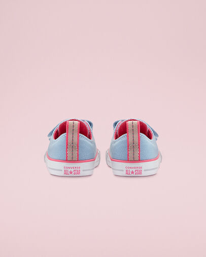 Converse Color Easy-On Chuck Taylor All Star Azul sal marina/Rosa intenso/Blanco, Heel View