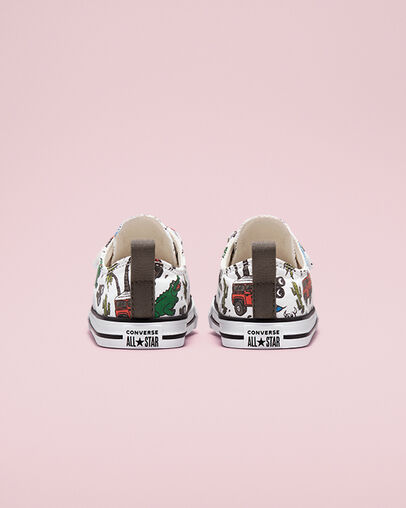 Chuck Taylor All Star Easy-On Desert Explorer White/Engine Smoke/Green, Heel View