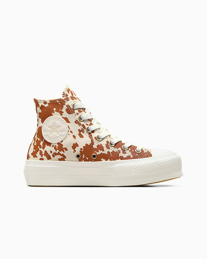 Chuck Taylor All Star Lift Platform Animal Print Garza/Marr&oacute;n/Oro, Outer Side View