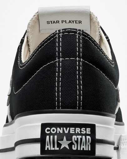 Star Player 76 Premium Canvas Black/Vintage White/Black, Detail Angle View
