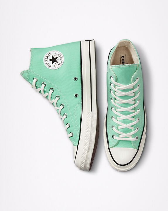 converse white green