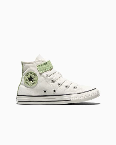Chuck Taylor All Star Easy-On Dinos Vintage White/Fresh Cut Green/Neon Mantis Green, Outer Side View