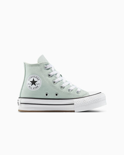 Chuck Taylor All Star Lift Platform Rainwashed Grey/White, Outer Side View