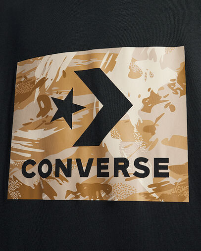 Star Chevron Camo T-Shirt Negro Converse, Detail View