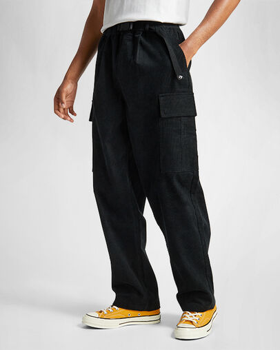 Corduroy Cargo Pant Converse Black, Front View